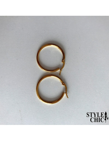 Pendientes AROS 25mm de acero quirúrgico