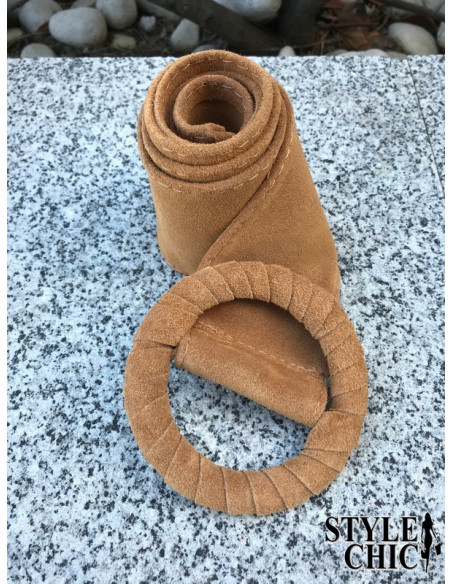 Cinturón de Piel Serraje Camel