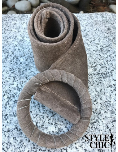 Cinturón de Piel Serraje Taupe