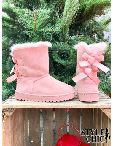 BOTAS AUSTRALIANAS ROSA LAZOS