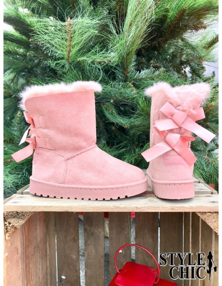 BOTAS AUSTRALIANAS ROSA LAZOS