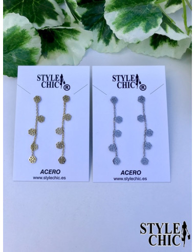 Pendientes Largos  Rosas