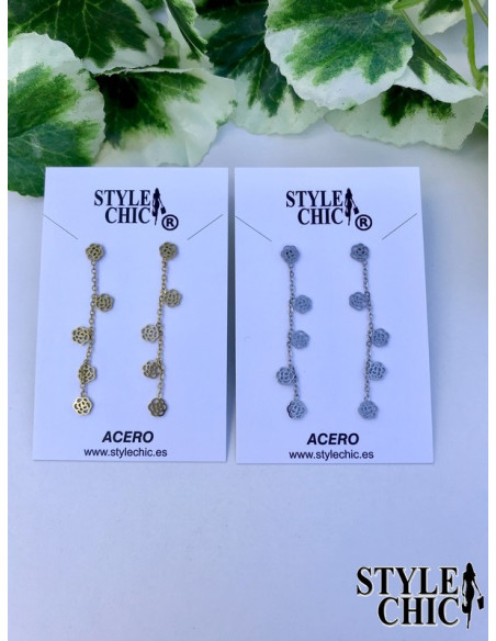 Pendientes Largos  Rosas