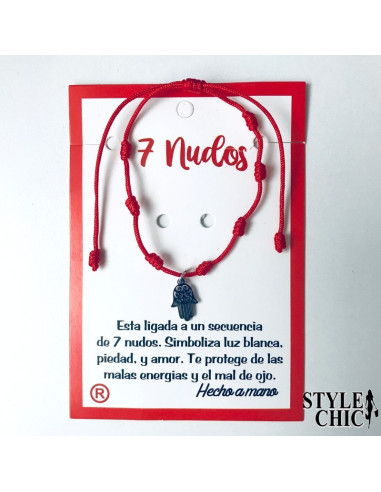 Pulsera 7 nudos y MANO DE FATIMA
