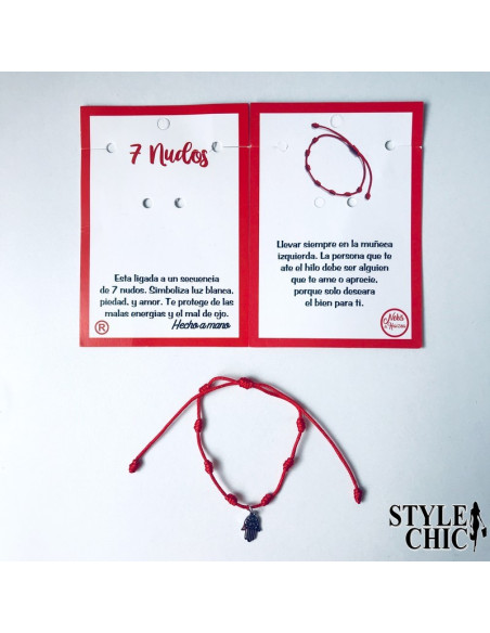 Pulsera 7 nudos y MANO DE FATIMA
