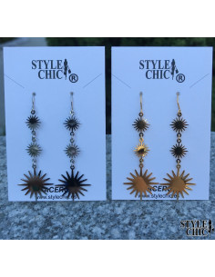 Pendientes 3 Soles Dorado