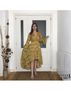 Vestido Victoria Naranja Verde