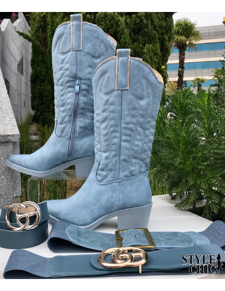 Botas Cowboy Azules