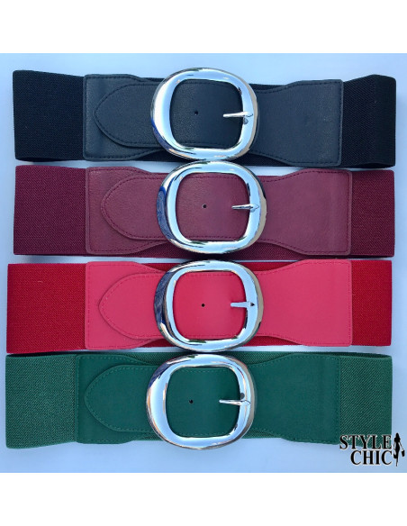Cinturón Elástico Ancho (Negro, Granate, Rojo y Verde)