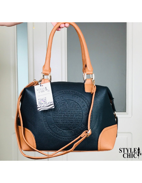 Bolso Venecia Negro-Camel