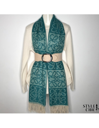 Bufanda Love Turquesa