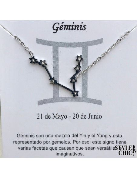 Collar Constelación Géminis (21 de Mayo - 20 de Junio)