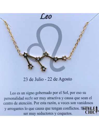 Collar Constelación Leo (23 de Julio - 22 de...