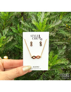 Collar con pendientes INFINITO