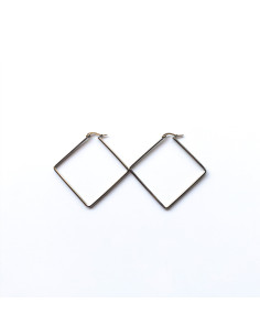 Pendientes rombo de acero quirúrgico